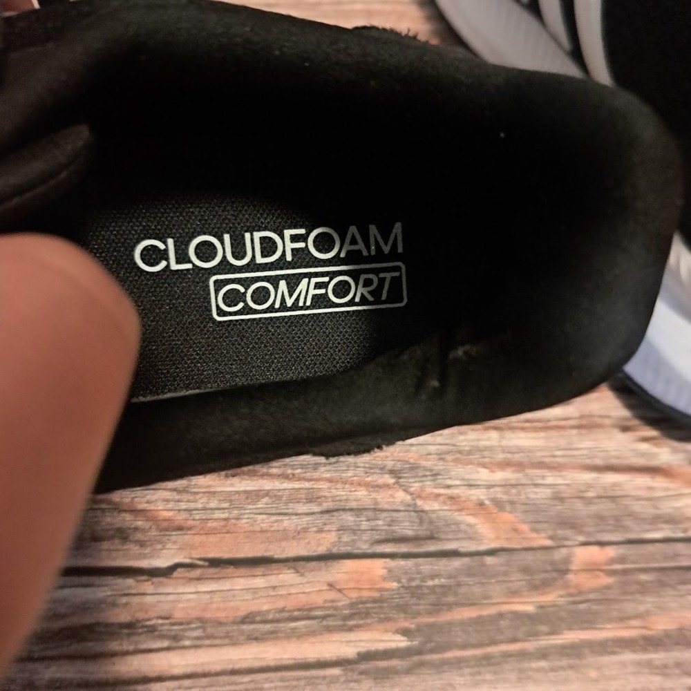 Adidas Run 60s 3.0 Sneakers Black White Cloudfoam Running Shoes Womens 6.5 - Picture 5 of 7